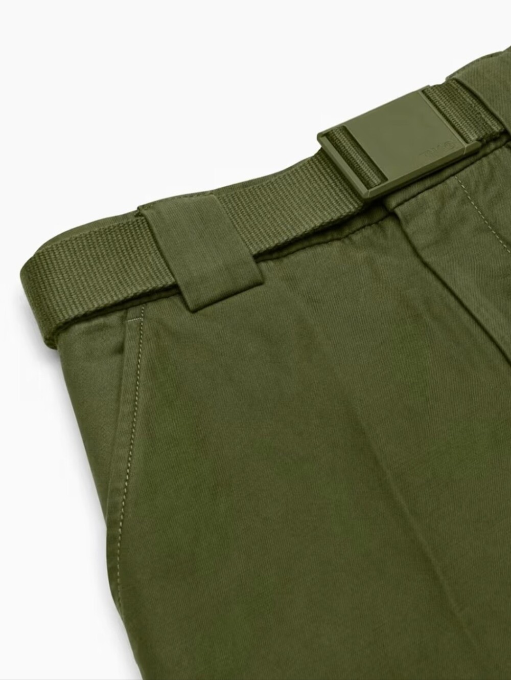 Aritzia TNA Cadet Cargo Pant High Rise Olive Utility Webbing Belt 100% Cotton S - Picture 5 of 13